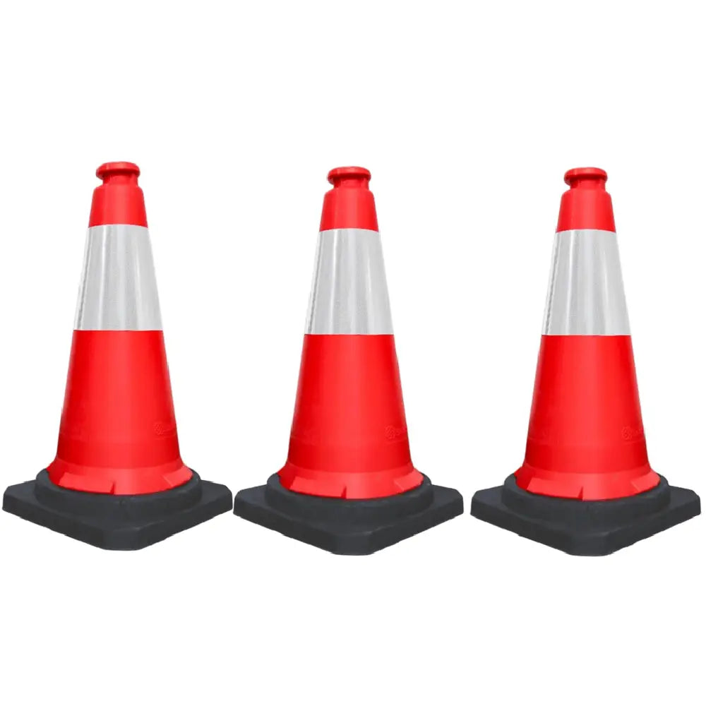 Cône de signalisation réfléchissant | Cône de sécurité routière de 30 po — Rouge