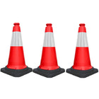 Cône de signalisation réfléchissant | Cône de sécurité routière de 30 po — Rouge