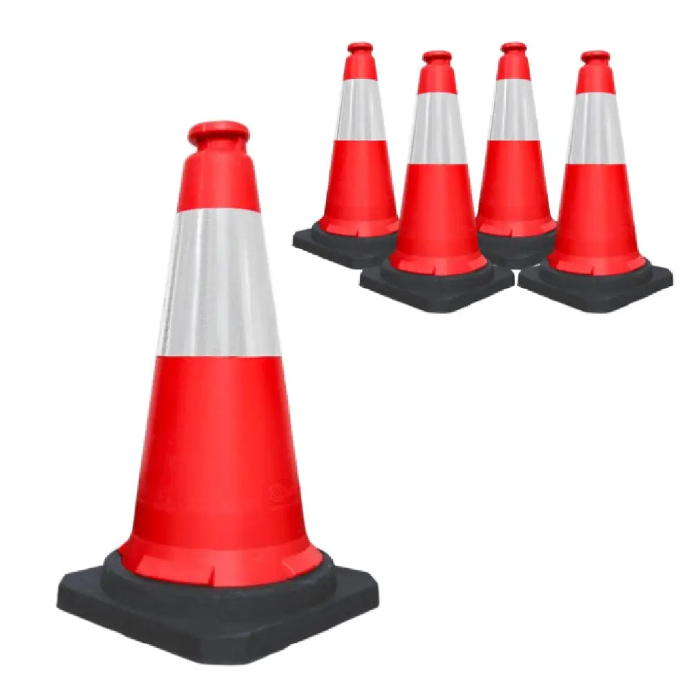 Cône de signalisation réfléchissant | Cône de sécurité routière de 30 po — Rouge