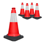 Cône de signalisation réfléchissant | Cône de sécurité routière de 30 po — Rouge
