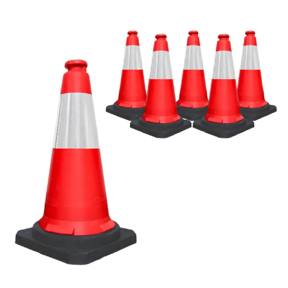 Cône de signalisation réfléchissant | Cône de sécurité routière de 30 po — Rouge
