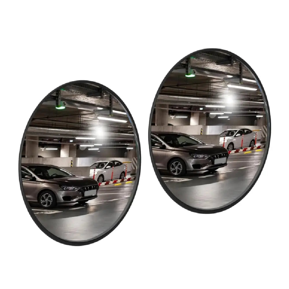 Miroir convexe de sécurité noir de 30 cm (12 po)