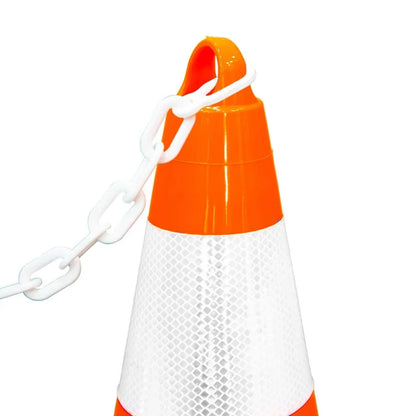 2Pcs 12.7 Inch PVC Traffic Cone with Reflective Collar