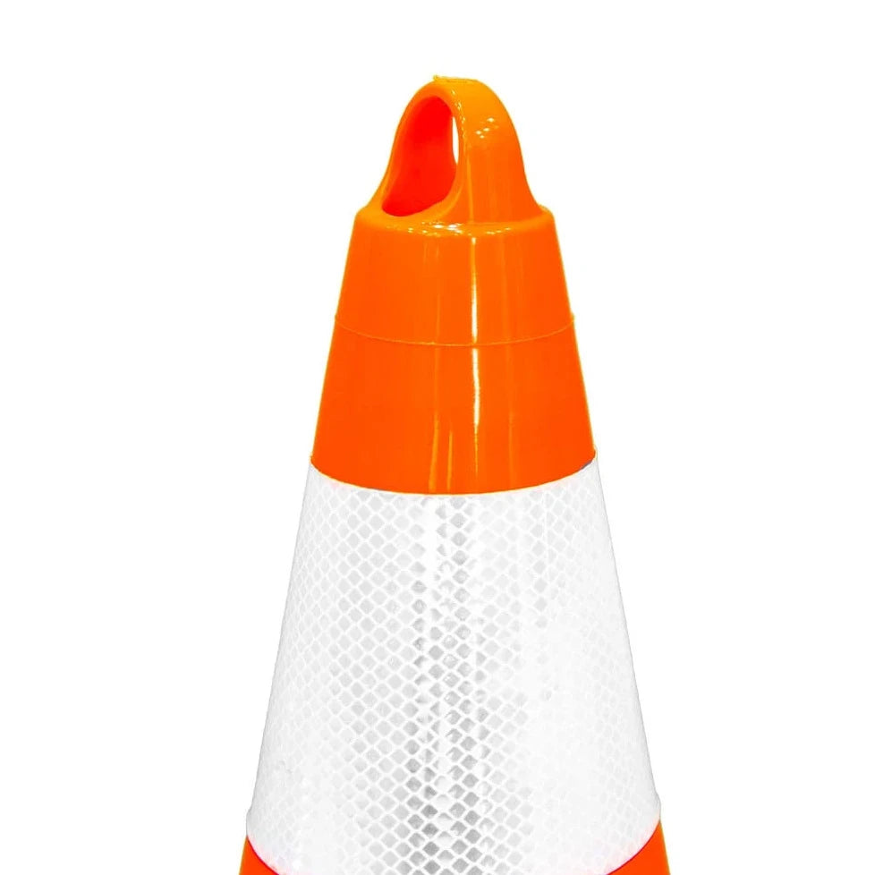 2Pcs 12.7 Inch PVC Traffic Cone with Reflective Collar