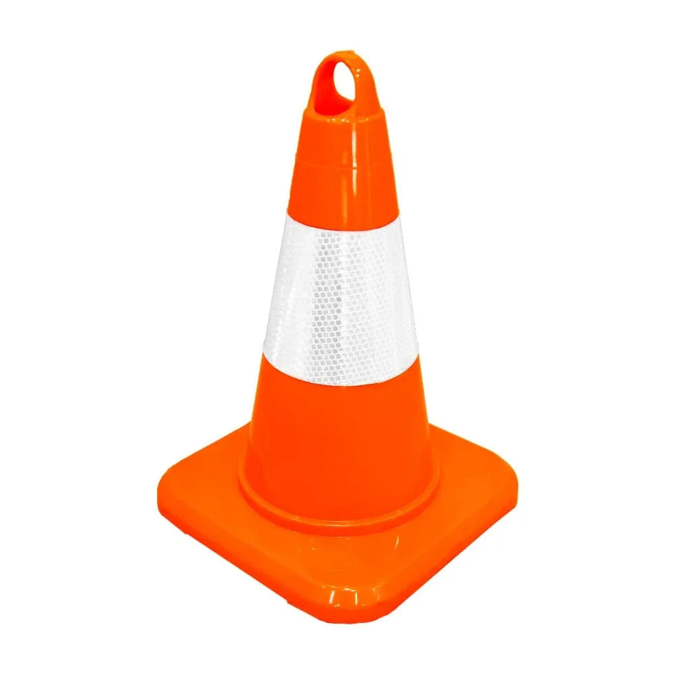 2Pcs 12.7 Inch PVC Traffic Cone with Reflective Collar