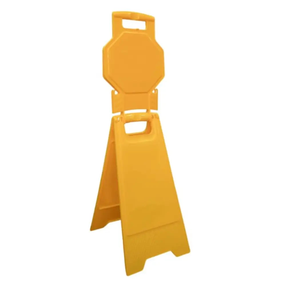 Yellow Blank Caution Floor Sign Foldable A-Frame Double Sided