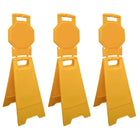 Yellow Blank Caution Floor Sign Foldable A-Frame Double Sided