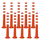 40  Inches Orange Delineator | Unbreakable TPE Made Reflective Delineator