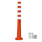 40  Inches Orange Delineator | Unbreakable TPE Made Reflective Delineator