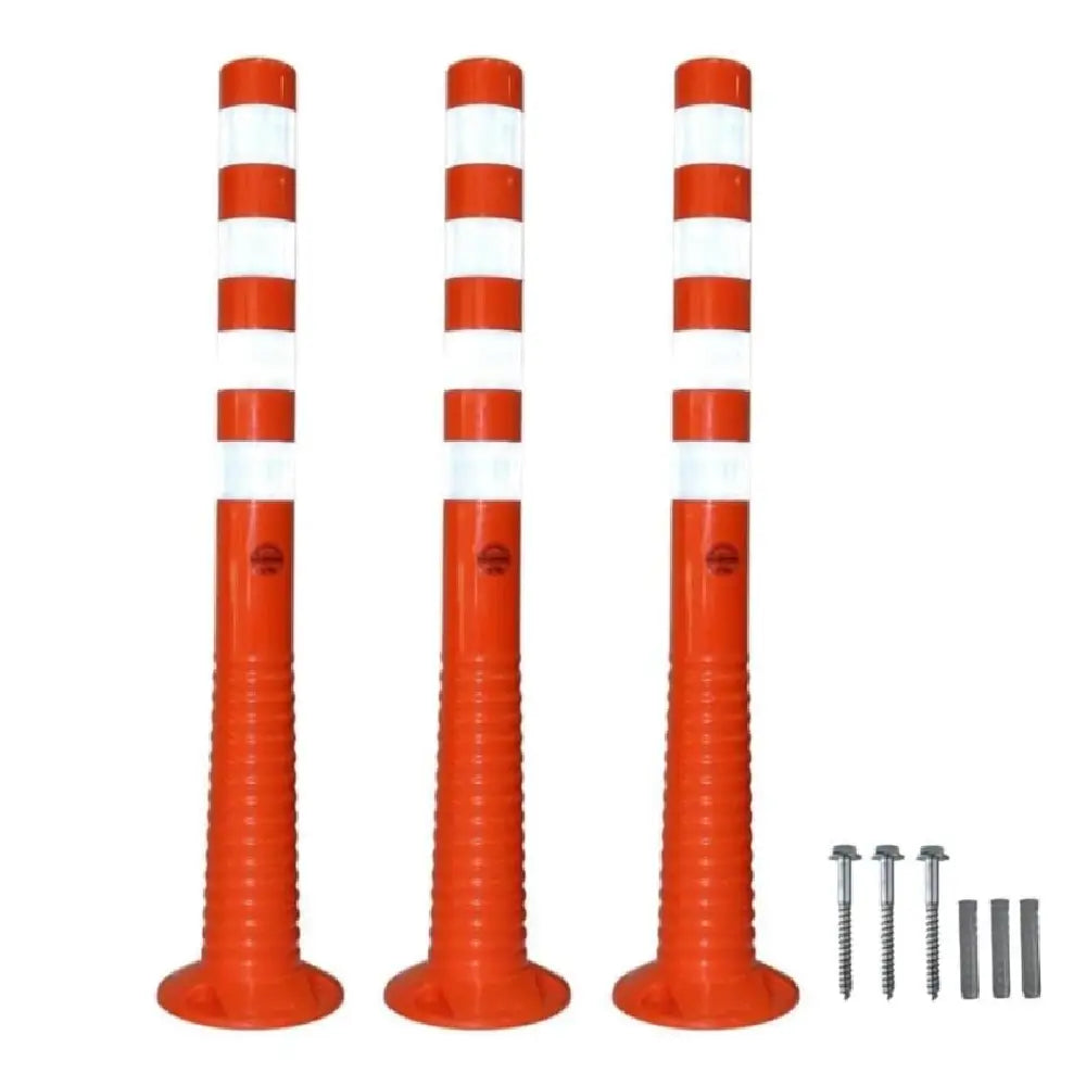40  Inches Orange Delineator | Unbreakable TPE Made Reflective Delineator