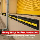 Heavy-duty rubber protection strip with yellow