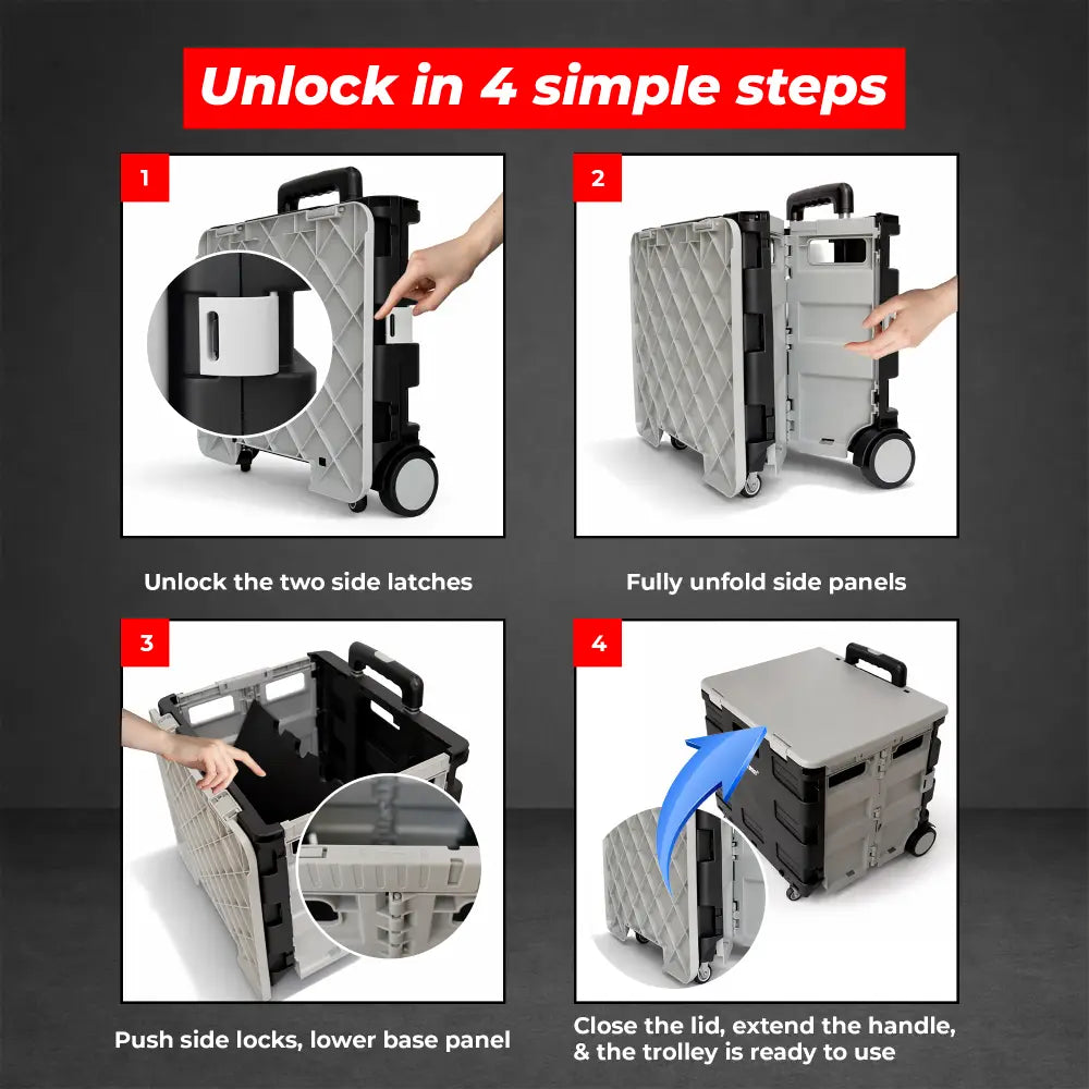 Foldable storage cart
