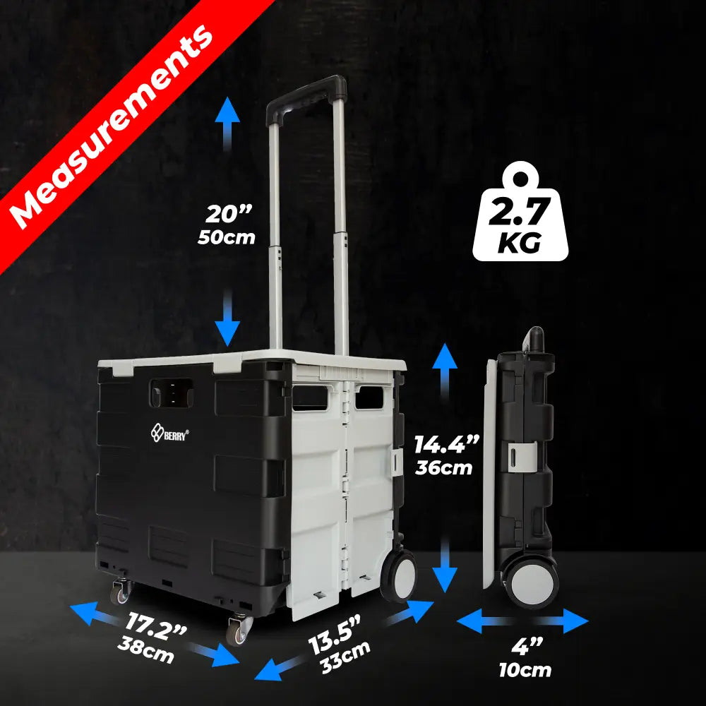 Utility cart measurements