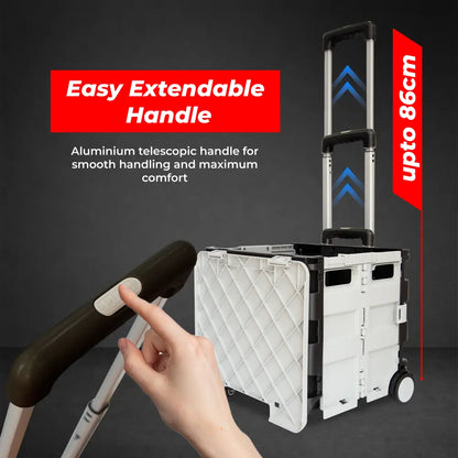 Utility cart with lid and handle