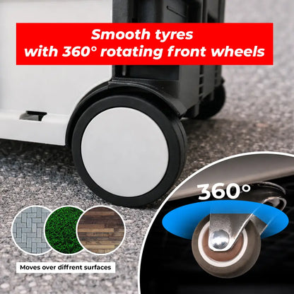 Rolling crate with wheels
