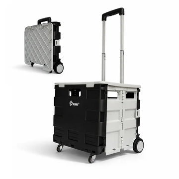 Chariot de magasinage pliant avec couvercle