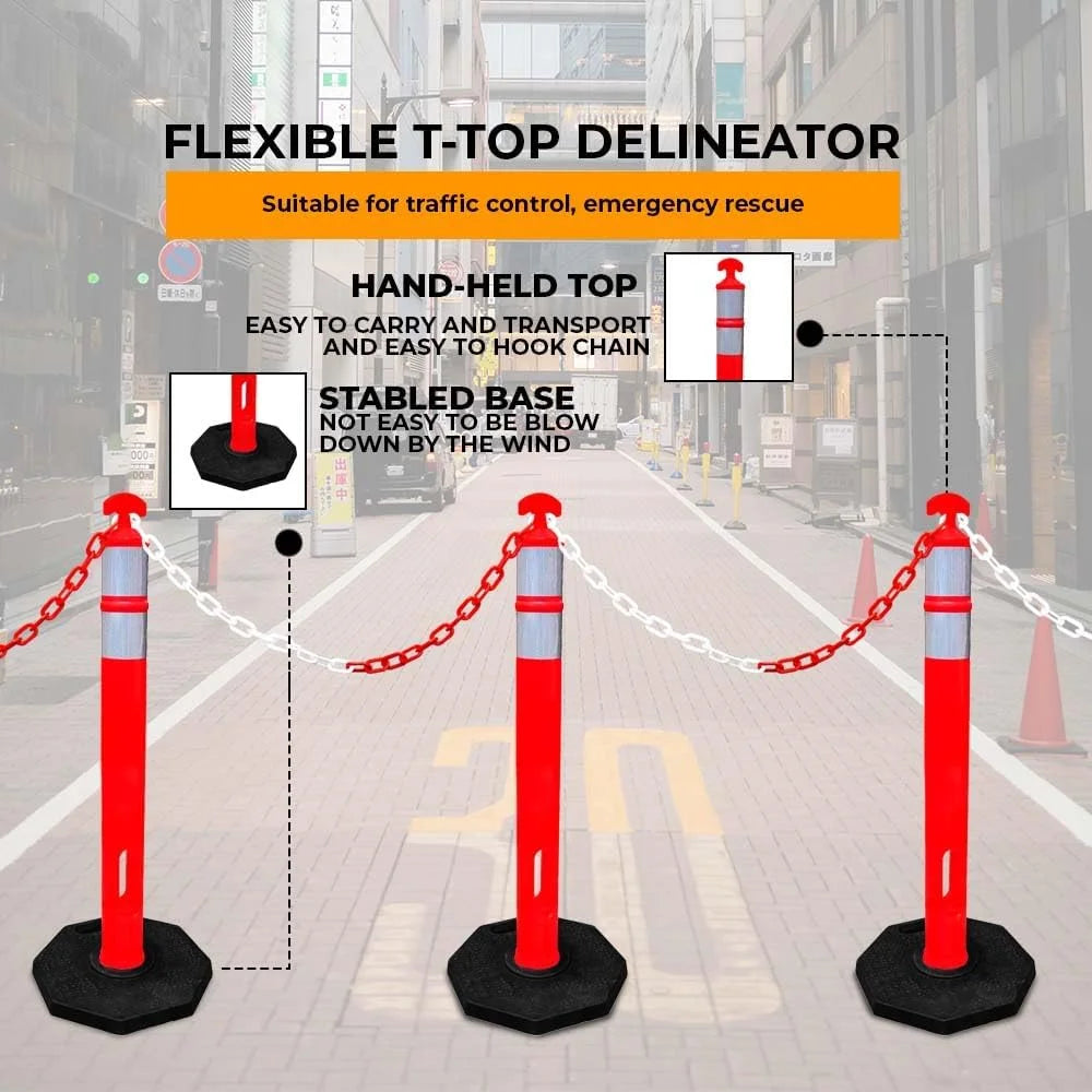 Plastic Chain Attachable Delineator Post