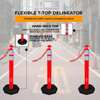 T Top Delineator Post With Chain Attachable