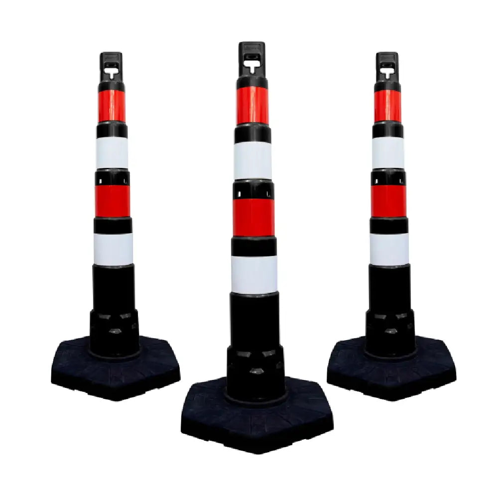 48" Black Delineator Post with Weighted Base
