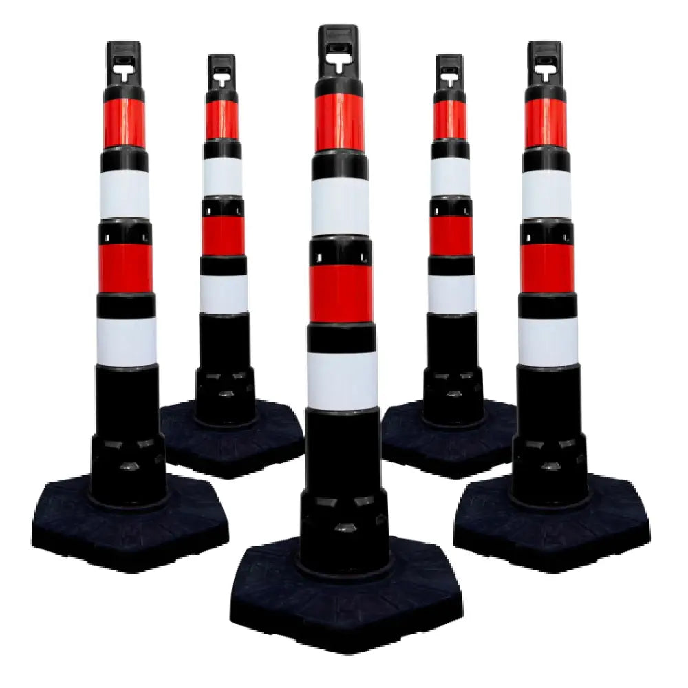 48" Black Delineator Post with Weighted Base