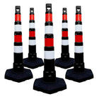 48" Black Delineator Post with Weighted Base