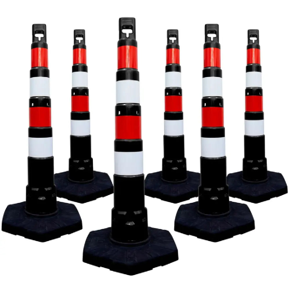 48" Black Delineator Post with Weighted Base