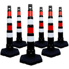 48" Black Delineator Post with Weighted Base