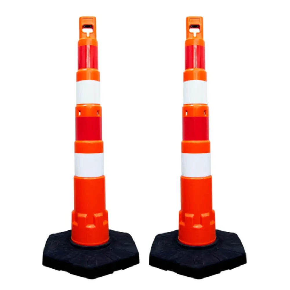 48" Red Delineator Post with Weighted Base