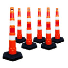 48" Red Delineator Post with Weighted Base