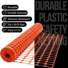 Orange safety netting with durability features 