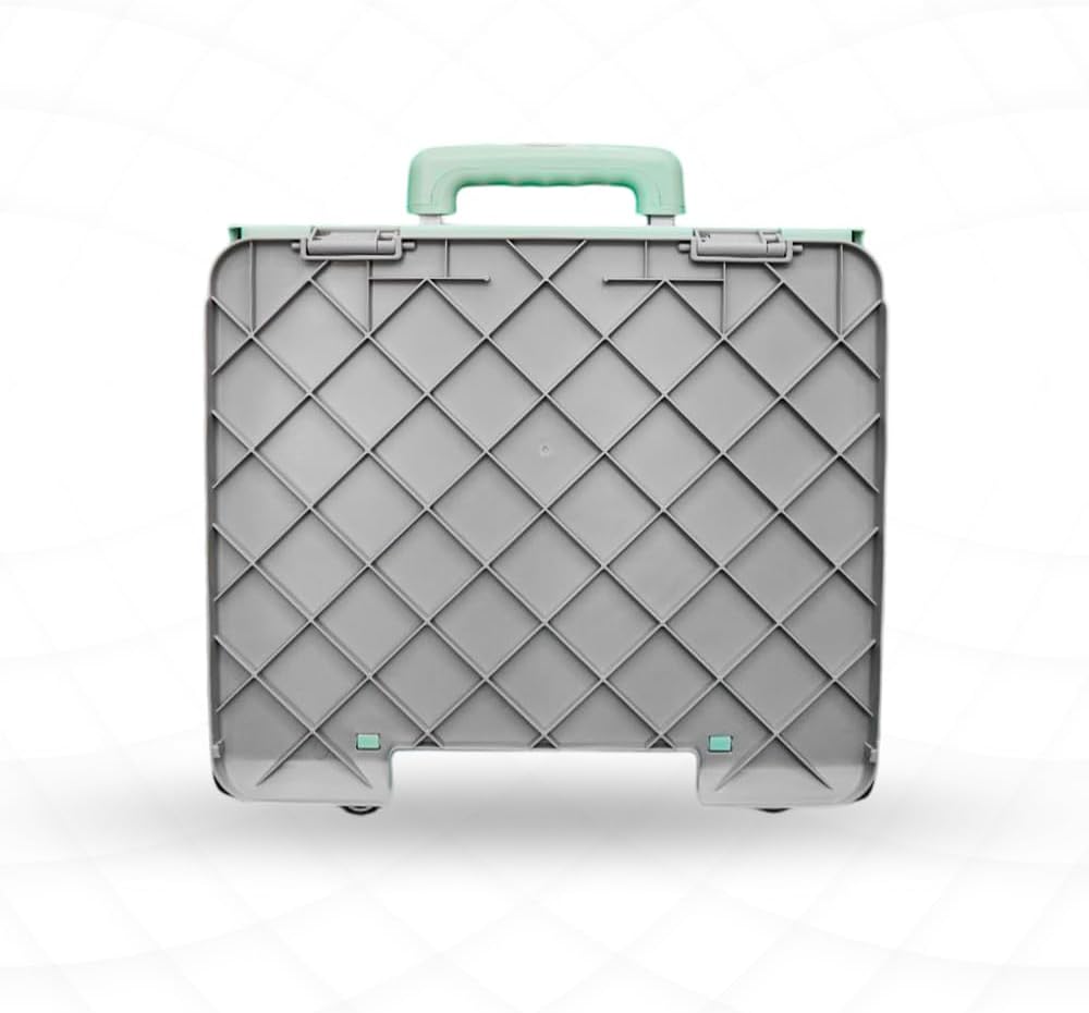 88lbs Foldable Utility Cart - Mint Green and Grey │40KG Multipurpose Shopping Trolley with 4 Wheels