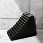 Black rubber wheel stopper