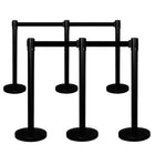 6pcs Retractable Stanchion Post Barrier