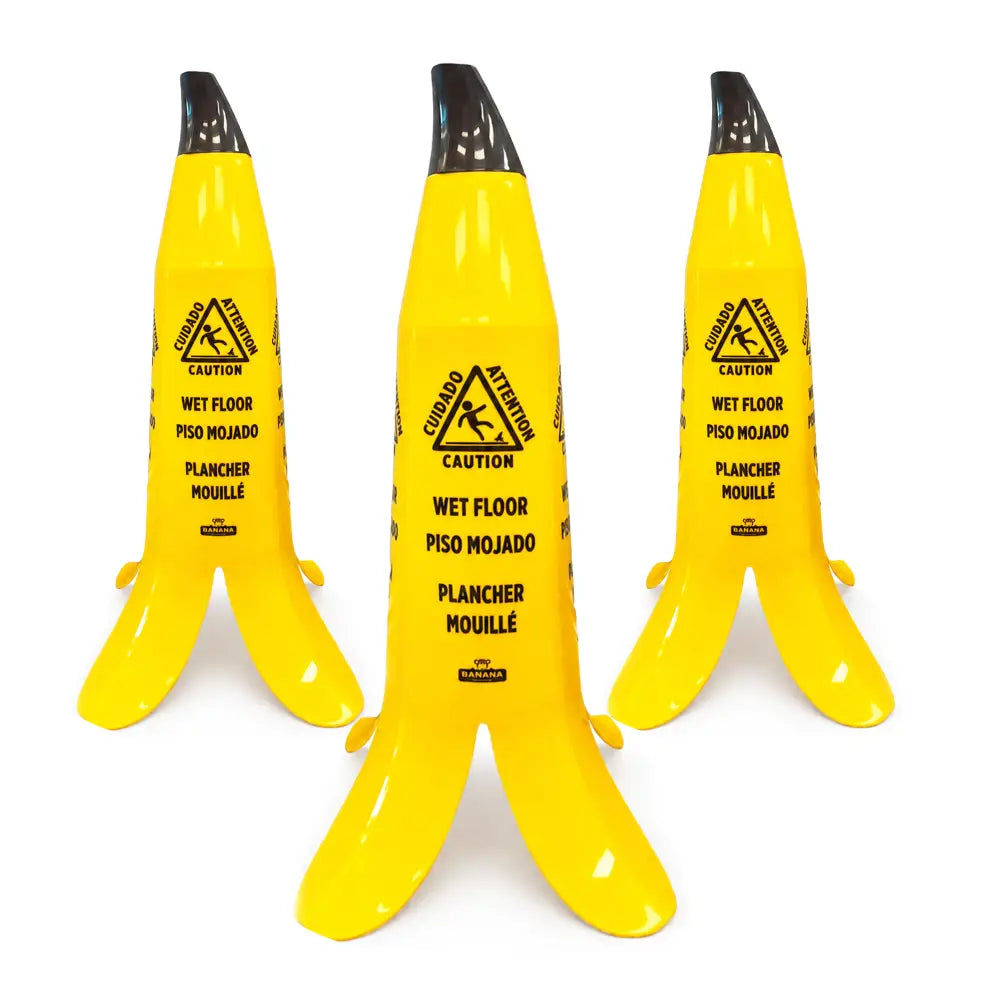3pcs Banana Wet Floor Cone