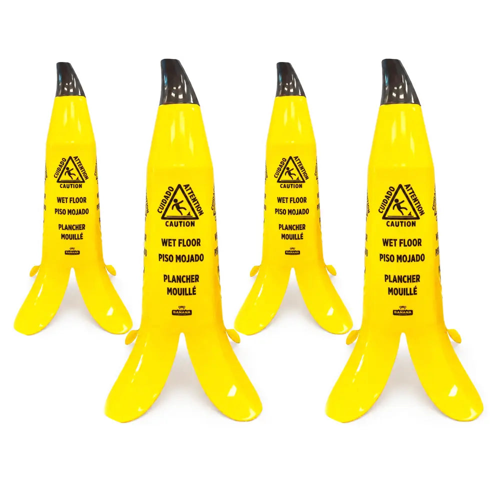 4pcs Banana Wet Floor Cone