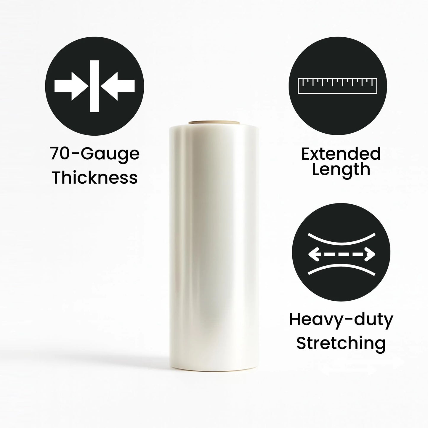 Stretch Wrap 12" x 1500ft Clear Stretch Film Roll 2 Rolls