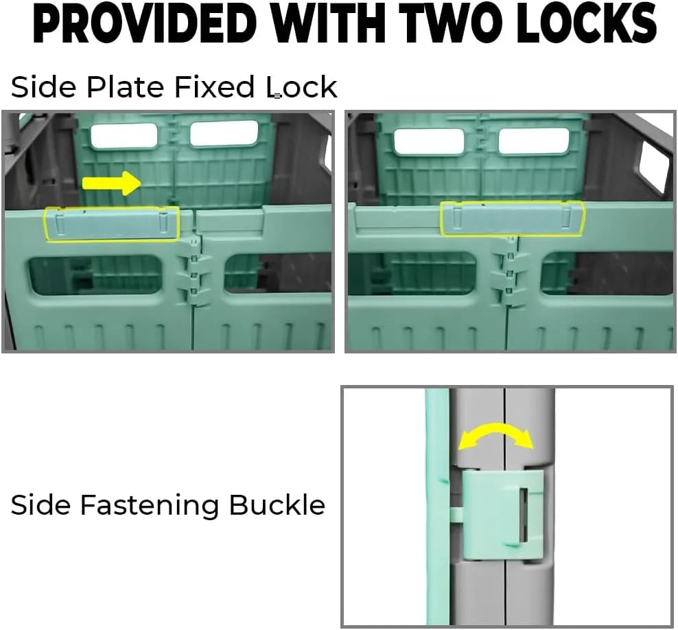 Shopping trolley with 2 locks