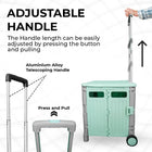 Grocery cart with adjustable handle