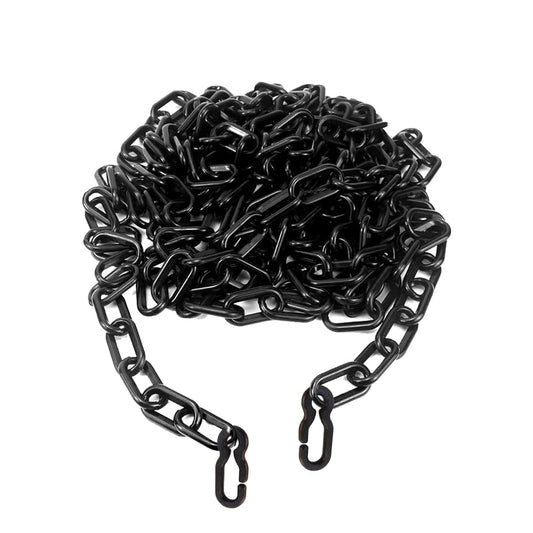 6MM Plastic Chain - Black │ 3Meter Plastic Barrier Chain with Hooks