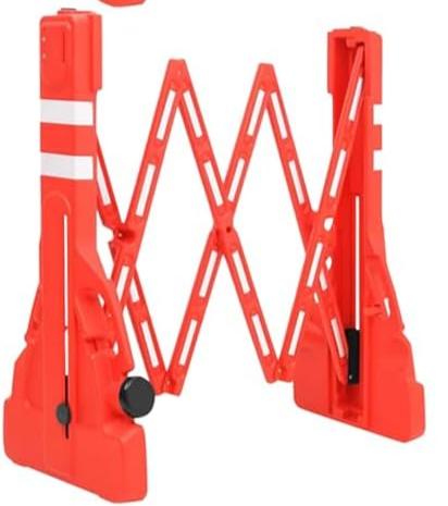 Expandable Barricade - Red | 2.3 Meter Collapsible Plastic Barricade | Foldable Barrier