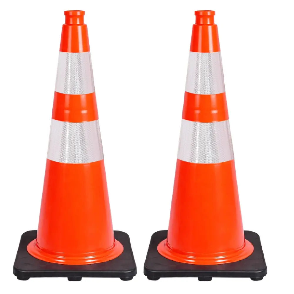 Cône de signalisation haut de gamme en PVC de 28 po — Cône de sécurité réfléchissant