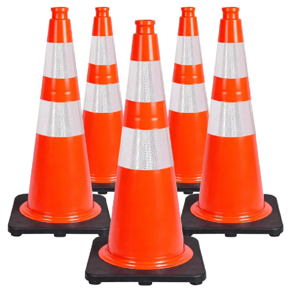 Cône de signalisation haut de gamme en PVC de 28 po — Cône de sécurité réfléchissant