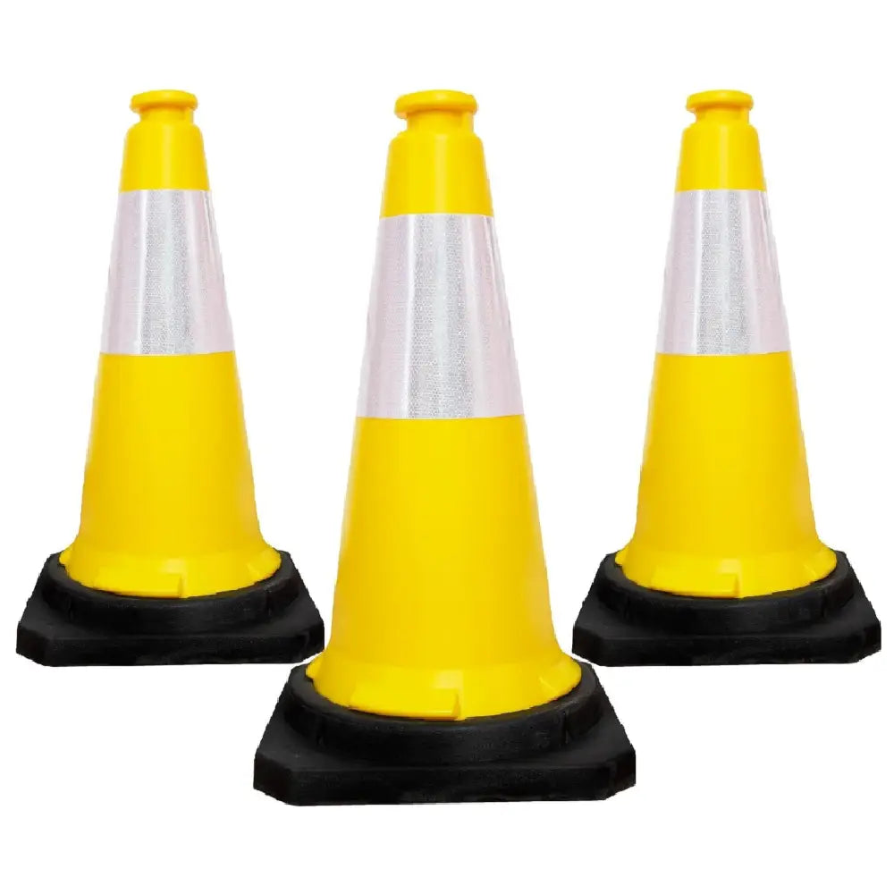Traffic Safety Cone 30 Inch (75CM) Reflective Yellow | Heavy Duty Road Cone