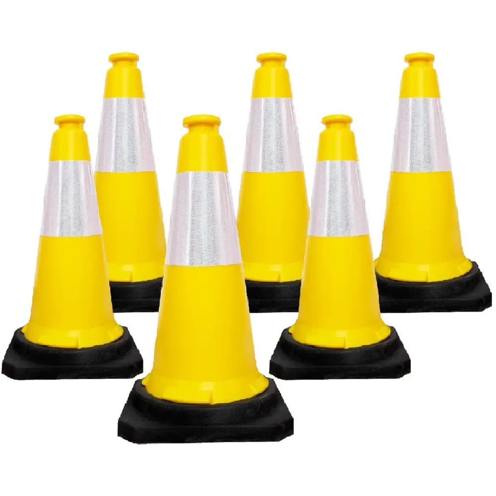 Traffic Safety Cone 30 Inch (75CM) Reflective Yellow | Heavy Duty Road Cone