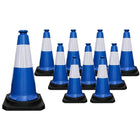 Traffic Safety Cone 30 Inch (75CM) Reflective Blue with Weighted Base | Road Cone