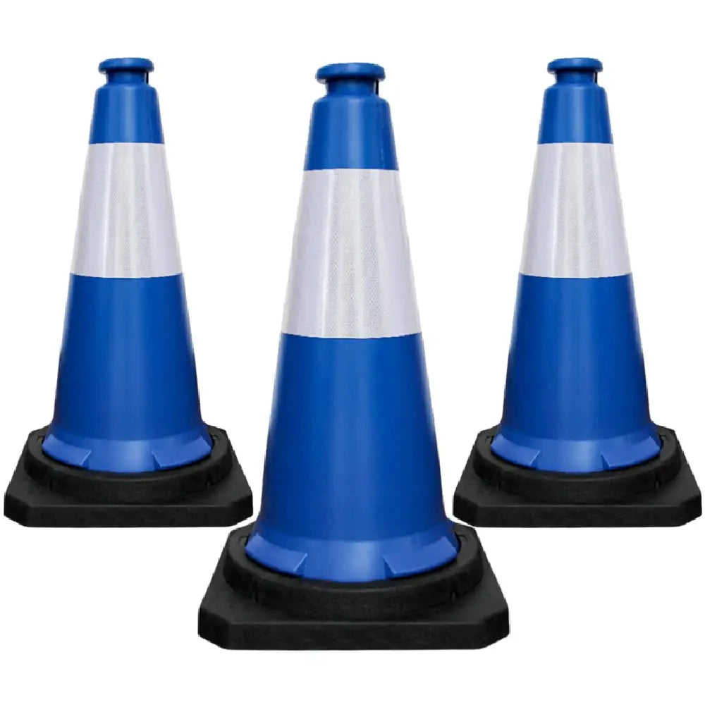Traffic Safety Cone 30 Inch (75CM) Reflective Blue with Weighted Base | Road Cone