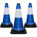 Traffic Safety Cone 30 Inch (75CM) Reflective Blue with Weighted Base | Road Cone