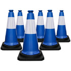 Traffic Safety Cone 30 Inch (75CM) Reflective Blue with Weighted Base | Road Cone