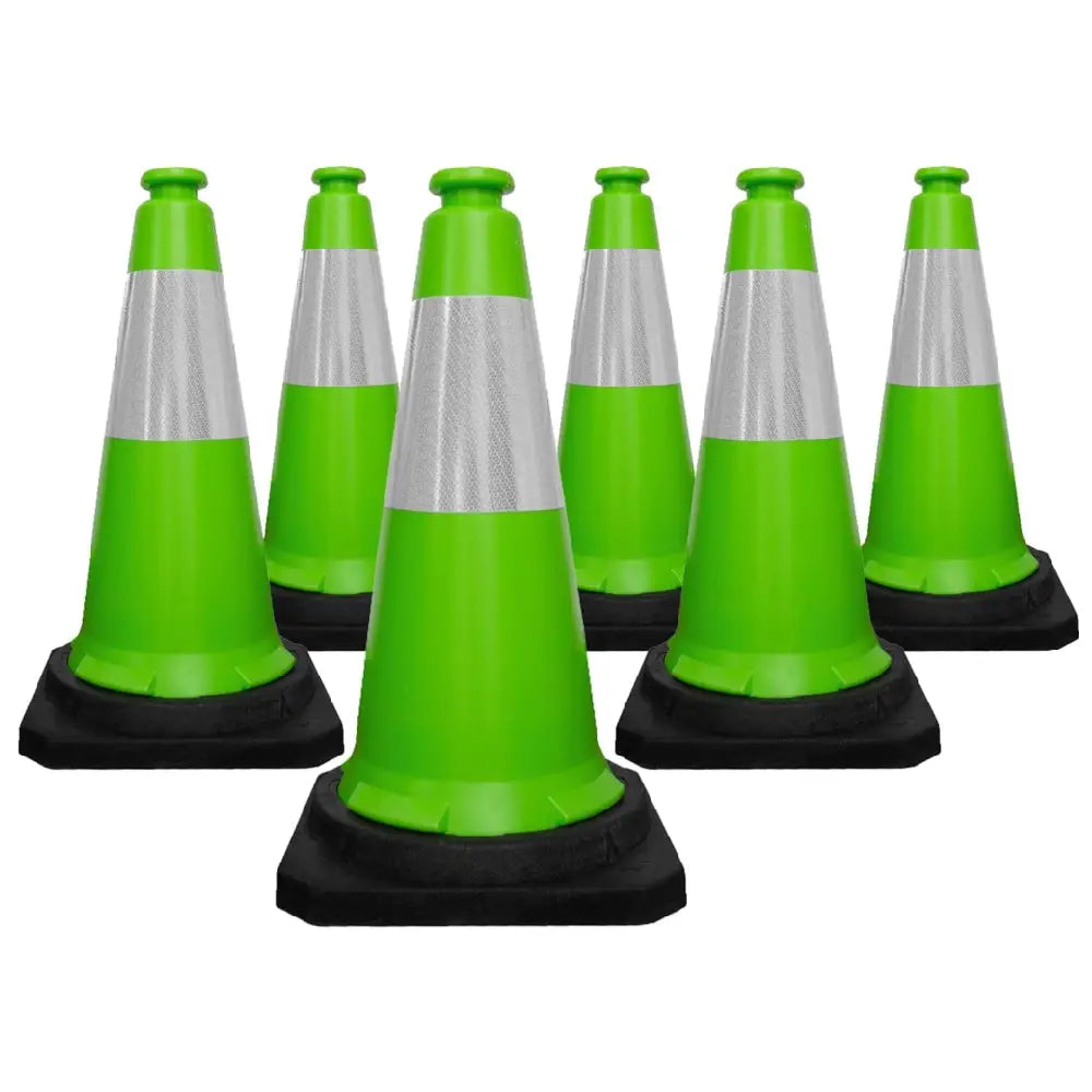 Traffic Safety Cone 30 Inch (75CM) Reflective Green with Weighted Base | Road Cone