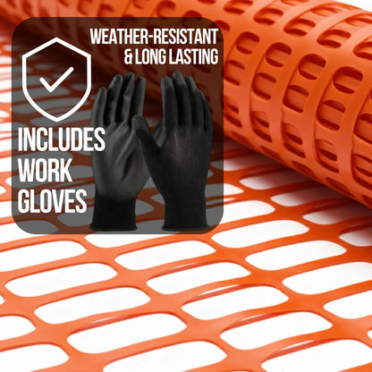 Safety Mesh 20M x 1M Heavy Duty Orange Barrier Netting